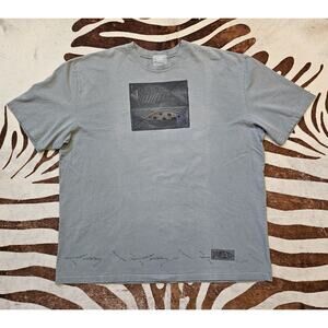 Vintage 90s Blue Fish Clothing Oversized Organic T-Shirt XL Hippie Boho